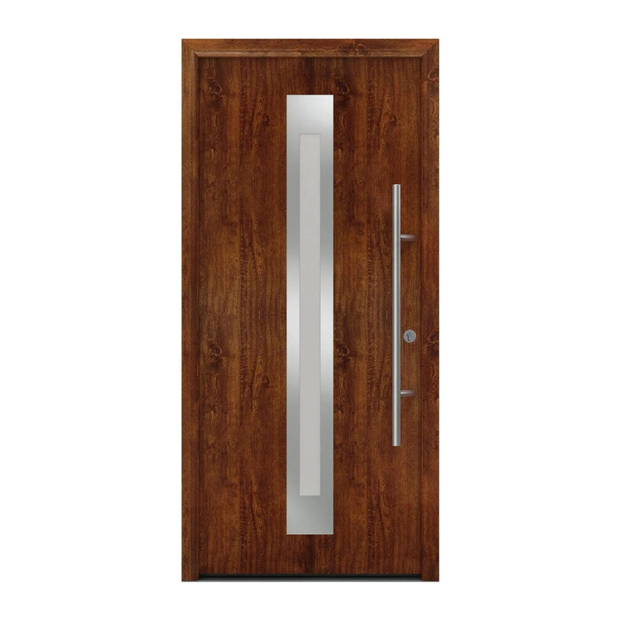 EcoStar Haustür Isopro Secur IPS 770S mit Glaseinsatz, Farbe Dark Oak Brown, B/H: 110 x 210 cm, DIN Rechts, RC2 - Bild 2