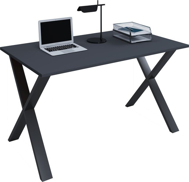 VCM Schreibtisch Lona X mit Metallgestell für Homeoffice und Arbeitszimmer, B: 160 cm, T: 80 cm, H: 76 cm - Bild 1