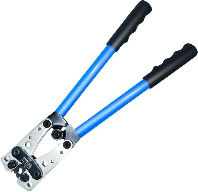 CCLIFE Crimpzange Kabelschuhzange Set aus gehärtetem Stahl in Blau für 6-50 mm² AWG 10-0 - Bild 1