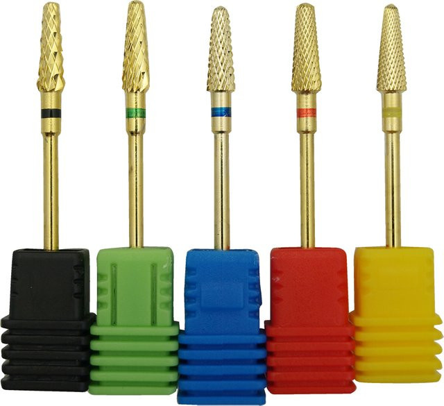 Easy Nail Nagelbohrer, Goldener Wolframkarbid, Kegelförmig, 3/32 Zoll, Unisex - Bild 1