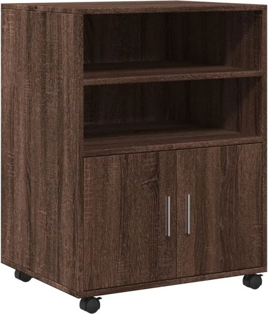 vidaXL Rollschrank in Eiche Braun aus Holzwerkstoff, B/T/H: 60 x 48 x 81 cm - Bild 1