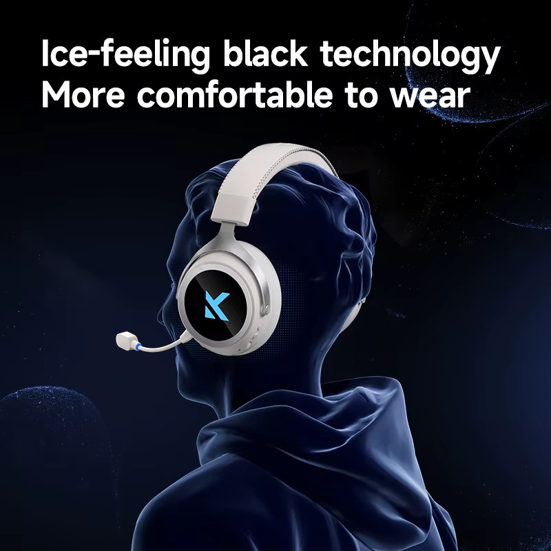 MCHOSE X9 Gaming Headset Kabellose Bluetooth-Kopfhörer mit 7.1 Surround Sound, Geräuschunterdrückung und Mikrofon in Weiß - Bild 2