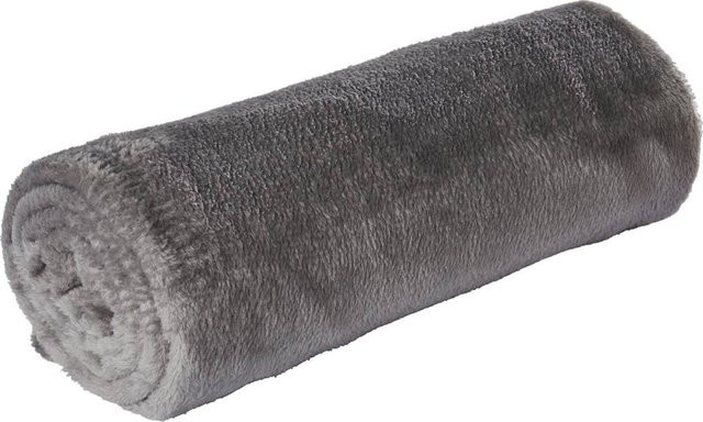 Sensation Flanelldecke Grau aus Polyester, B/L: 130 x 160 cm - Bild 1