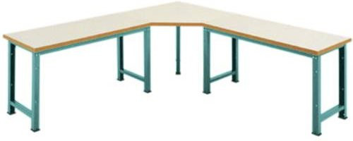 Manuflex WP1419.5021 Fünfeck-Verkettungselement PROFI mit Kunststoffplatte in Wasserblau für Tischtiefe: 70 cm - Bild 1