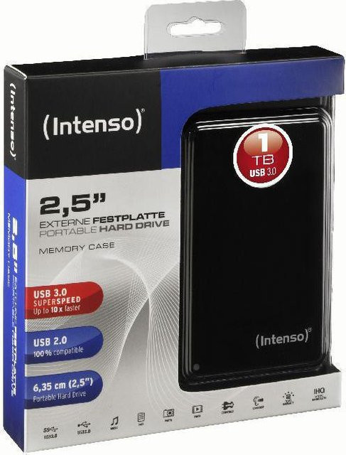 Intenso Memory Case Externe HDD-Festplatte 1TB Schwarz USB 3.0 2,5 Zoll - Bild 3