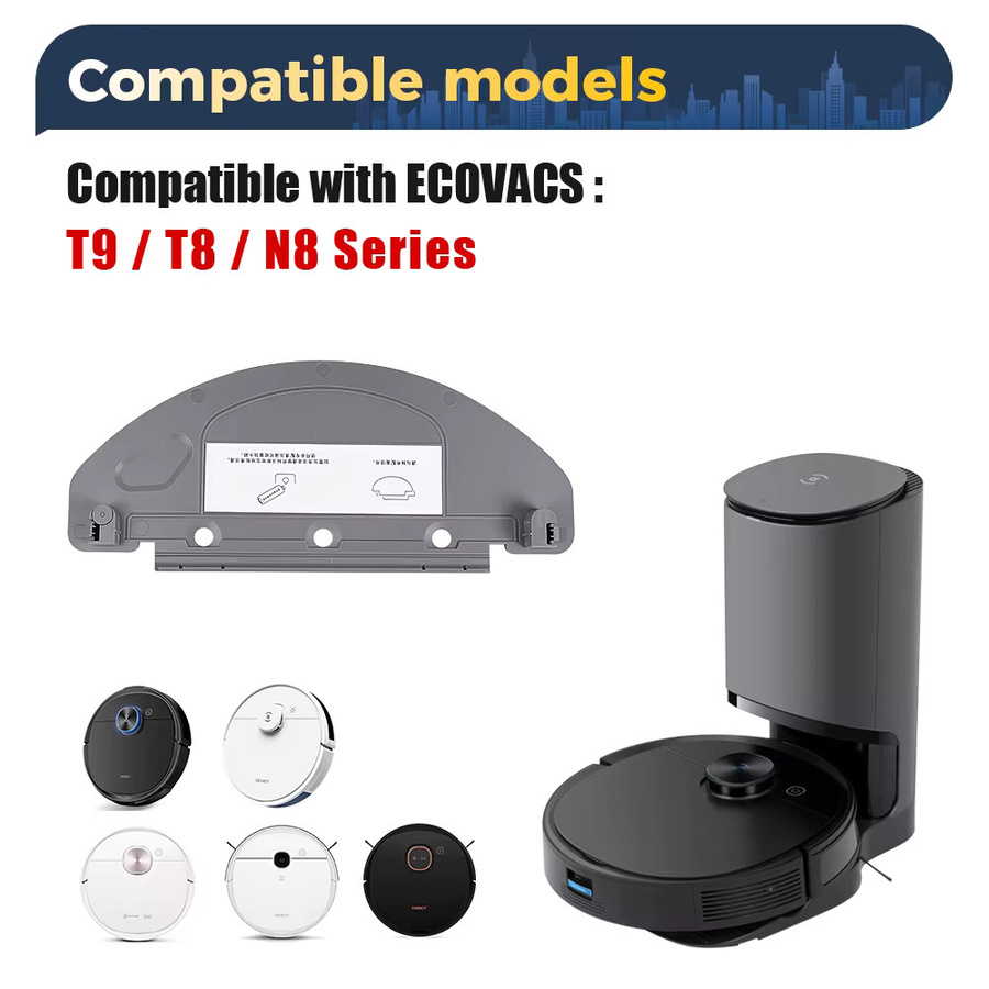 Ecovacs Mopp-Pad-Halter für DEEBOT T8, T8AIVI, MAX, T9, T9 Max, N8 Pro, DX93 und DDX96 in Grau - Bild 5