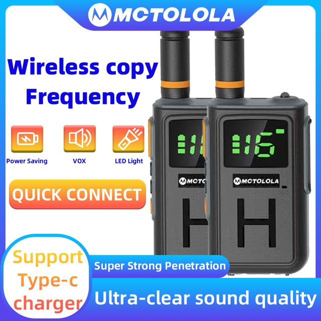 Motorola Tragbares UHF-Walkie-Talkie in Schwarz mit 5 km Reichweite für Outdoor, Sicherheit und Patrouille - Bild 1
