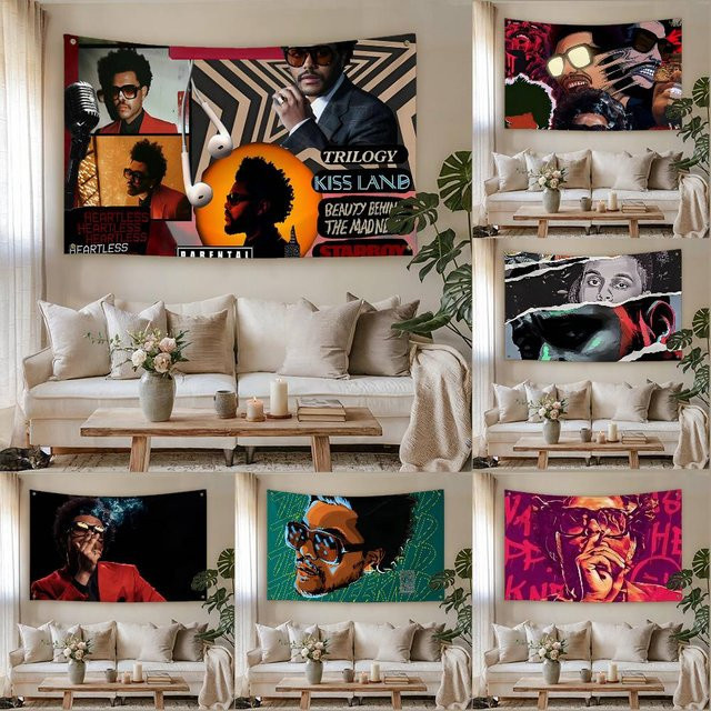 Rastar Flagge The Weeknd mit abstraktem Grafikdesign in Multicolour, B/H: 70 x 50 cm - Bild 1