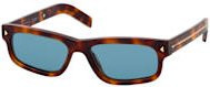 Prada PR B11S Sonnenbrille, Rechteckig, Herren, Vollrand, Kunststoff, Blue, Brown - Bild 1