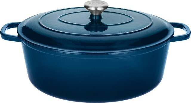 SILVERCREST Premium-Gusseisenbräter aus emailliertem Gusseisen, Blau, 7,1 l - Bild 1