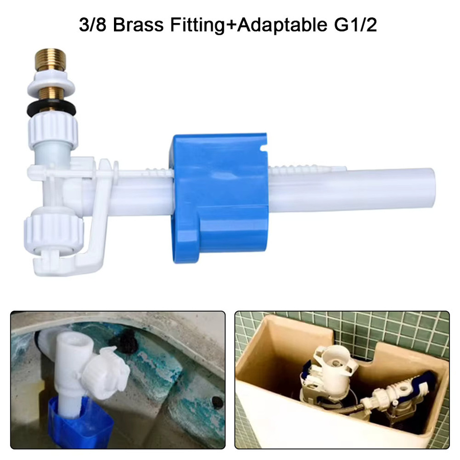 LEENKEA Zisterne Füllventil aus Messing mit G3/8 und G1/2 Zoll Anschluss für WC Wasser Tank Zubehör - Bild 2