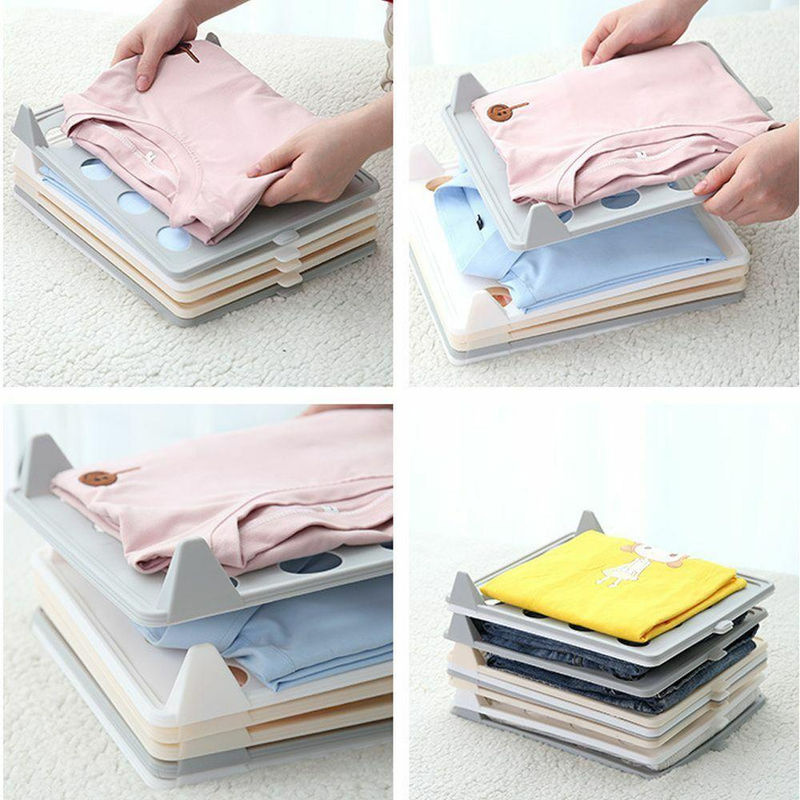 Kleiderschrank Organizer für T-Shirts und Hosen mit Klappbrett zur Kleidungslagerung - Bild 4