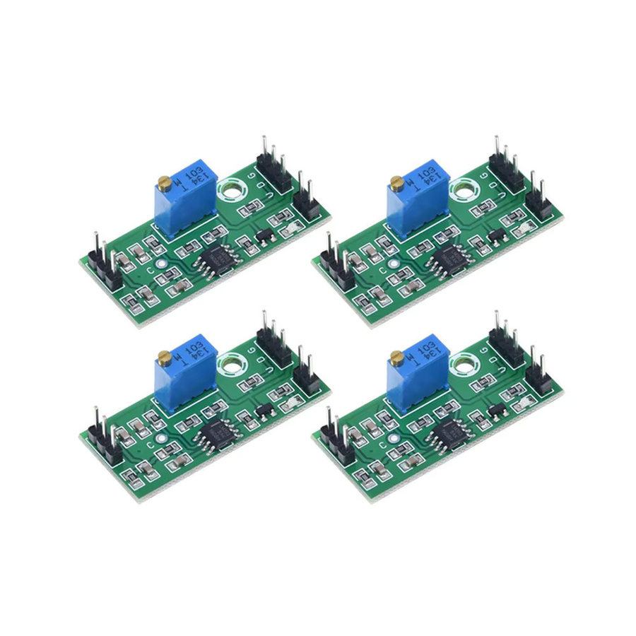 4 Stück LM393 Spannungskomparator-Modul mit Hochpegel-Doppelausgang in Grün für elektronische Geräte und Zubehör - Bild 2