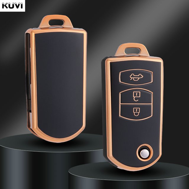 Kuvi TPU Auto Flip Key Case Cover für Mazda 3 5 6 Serie m6 rx8 mx5 2 3 Tasten Smart Keyless Protector Fob Zubehör - Bild 1