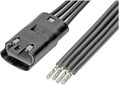Molex Stiftgehäuse-Kabel 215313-1042 in Schwarz - Bild 1