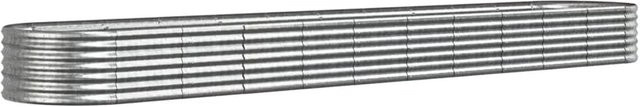 vidaXL Hochbeet aus verzinktem Stahl in Silber, B/T/H: 440 x 80 x 36 cm - Bild 1