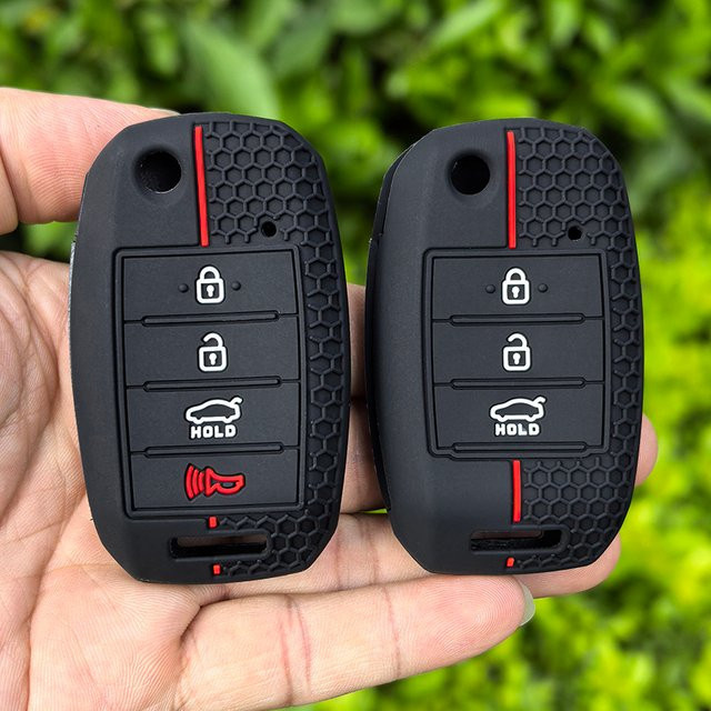 Autoschlüsselhülle für Kia in Schwarz für Picanto, Sportage, GT Line, Rio, Cerato, Soul, K5, Ceed, Optima, Seltos, Sorento, Forte, Stinger und Telluride - Bild 1