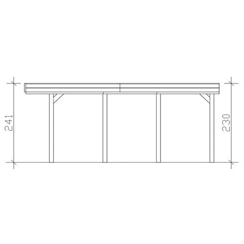 SKANHOLZ Carport Friesland aus Holz in Braun, B/T: 314 x 555 cm, Höhe: 241 cm - Bild 2