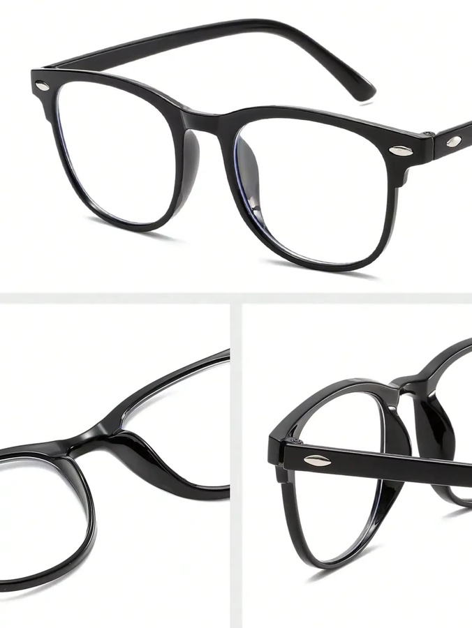 CAIPAI Brille rechteckig, Vollrand, Kunststoff, schwarz - Bild 2
