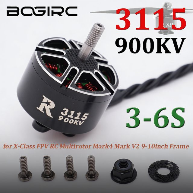 BOGIRC R3115 900KV Bürstenloser Motor, Schwarz, Metall - Bild 1