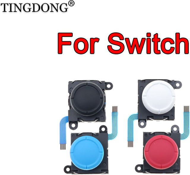 TingDong 3D-Analog-Joystick Ersatz-Reparaturteile für Nintendo Switch Joy Con, Farbe: Schwarz - Bild 1