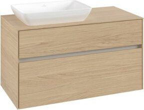 V&B Waschtischunterschrank Collaro in Nordic Oak mit Waschtisch links, B/T/H: 100 x 54,8 x 50 cm - Bild 1