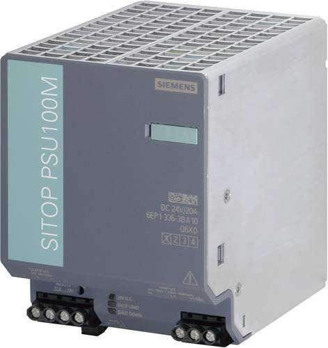 Siemens SITOP PSU100M Hutschienen-Netzteil 24V/20A, 480W, Grau - Bild 1