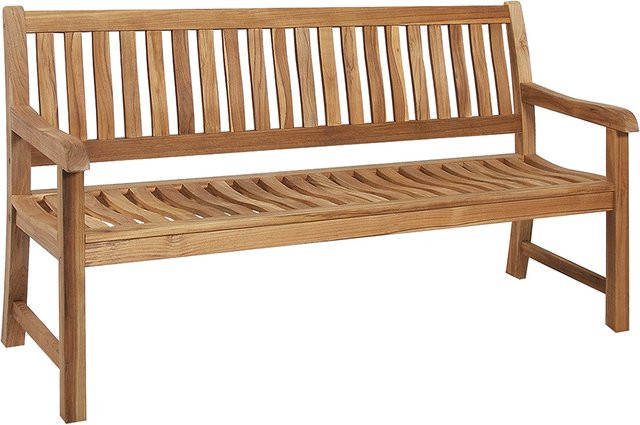 ZEBRA President 2-Sitzer Bank aus Teakholz in Braun, B: 130 cm, H: 90 cm, T: 68 cm - Bild 1