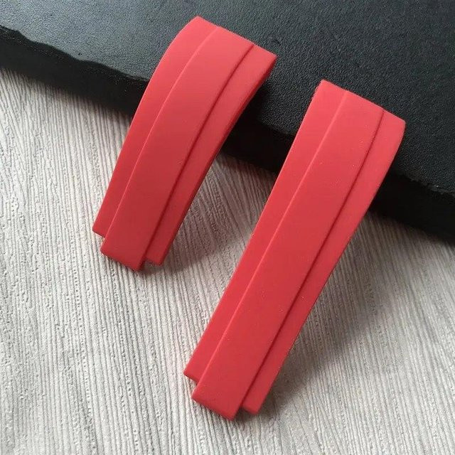 Uhrenarmband Naturkautschuk-Silikon, 20 mm, rot, Unisex - Bild 1