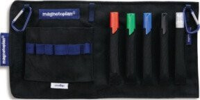 Magnetoplan Action Wallet Roll-up Geldbörse aus Textil in Schwarz und Blau B/T/H: 19,7 x 8,0 x 4,0 cm - Bild 1