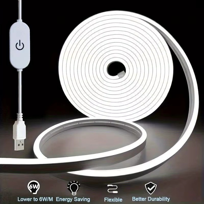Acosh Neon Flex LED-Streifen Warmweiß, dimmbar per Berührungssensor, USB-Anschluss, 120 LEDs - Bild 2