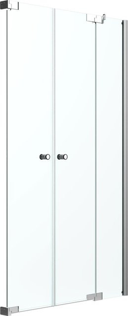 Dusch-Pendeltür Brava Frame Tardis in Nische, Chrom, Transparent, B: 150 cm, H: 200 cm, Festteil DIN R - Bild 1