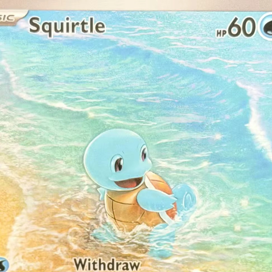 Keeppley Pokémon Mew en Squirtle Gem MT Illustration Rare Game Grey Hat Van Gogh Spielkarte - Bild 2