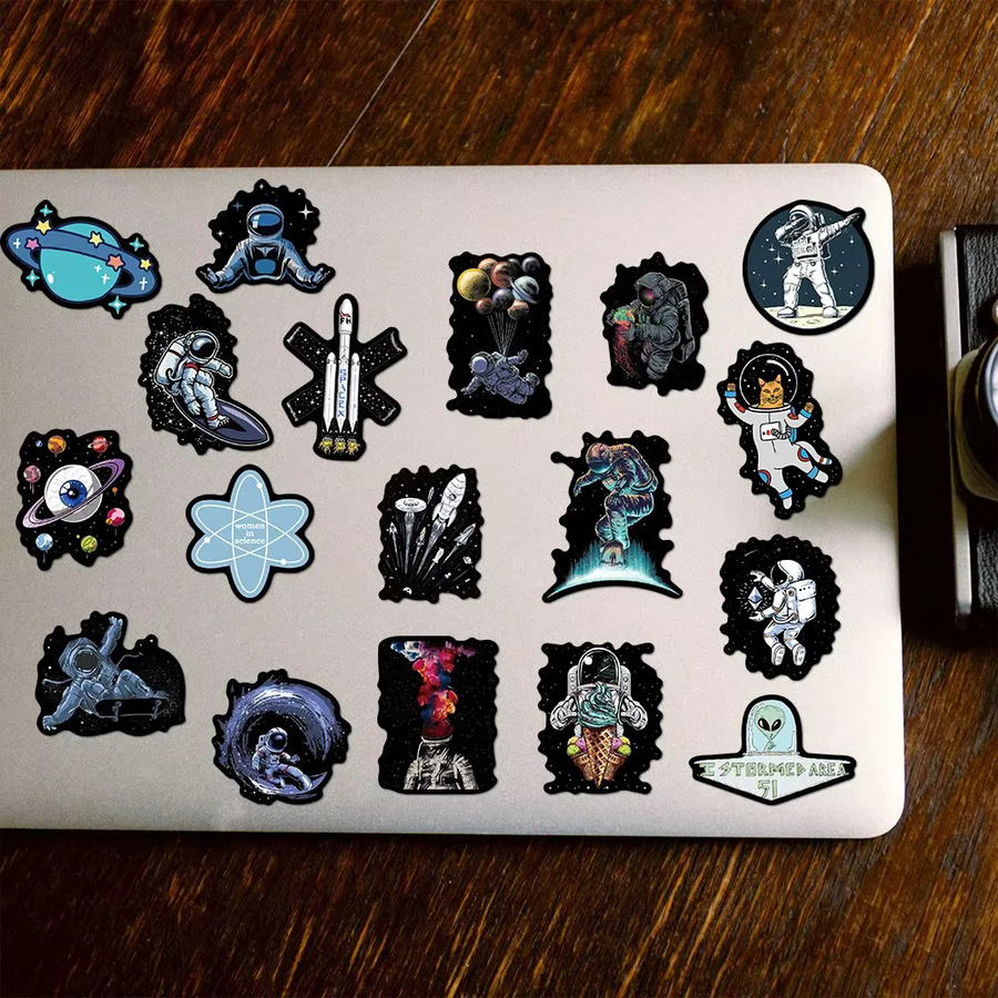Kpustyle Cartoon Astronaut Wasserdichte Graffiti Aufkleber in Multicolour für Laptop, Telefon und Skateboard - Bild 4