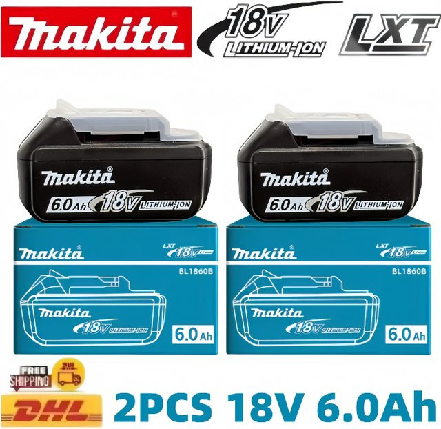 Makita 18V Lithium-Ionen-Akku BL1860B mit 6Ah in Schwarz für Elektrowerkzeuge - Bild 1