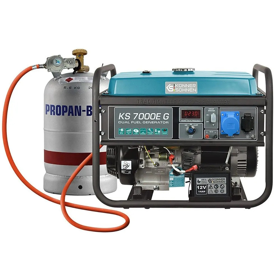 Könner & Söhnen LPG/Benzin-Generator KS 7000E G in Blau aus Stahl - Bild 2