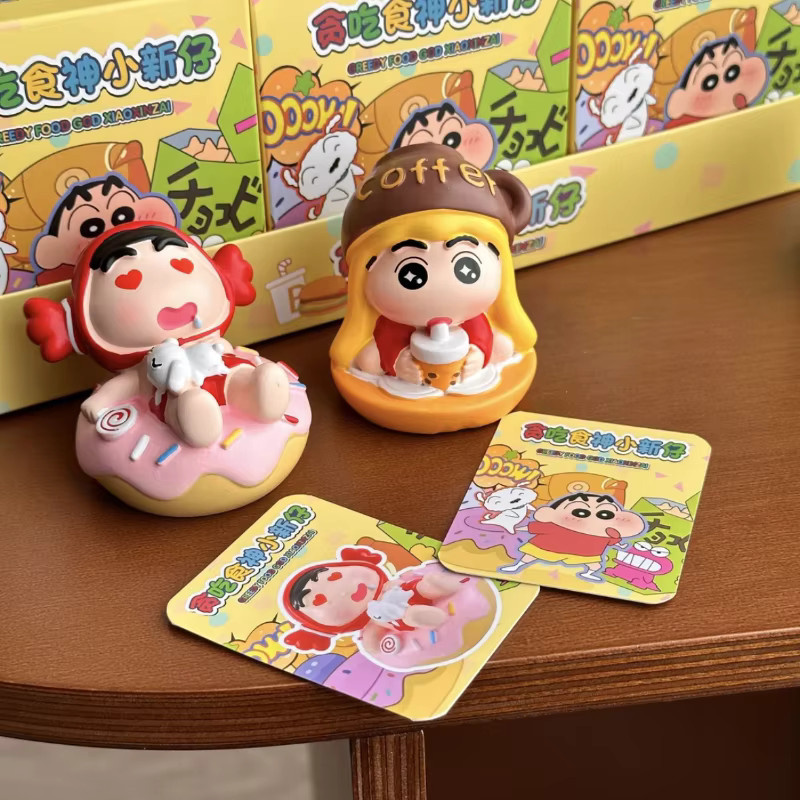 52TOYS Crayon Shin-Chan Greedy Food Gott Xiaoxinzai Blind Box, Dekoration - Bild 3