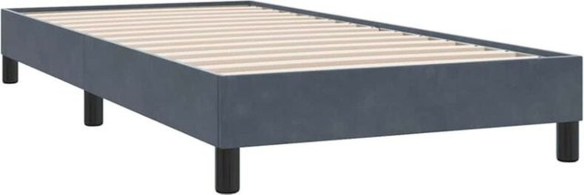 Vidaxl Polsterbett aus Samt und Holzwerkstoff in Anthrazit, B/T/H: 90 x 210 x 93 cm - Bild 1