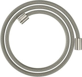 Hansgrohe Textilbrauseschlauch in Edelstahl-Optik mit Anti-Kink und Anti-Twist Funktion, Länge: 160 cm - Bild 1