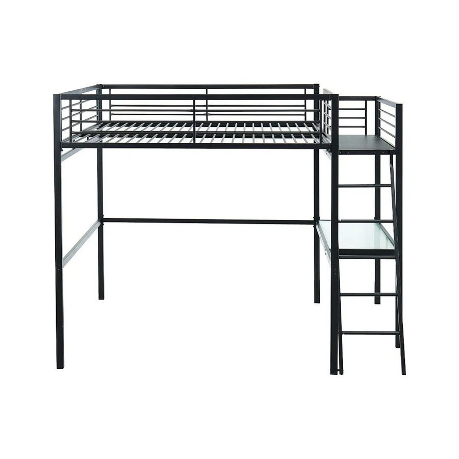 Vente-unique Hochbett Casual aus Metall in Anthrazitgrau, B/T/H: 140 x 190 x 253 cm - Bild 2