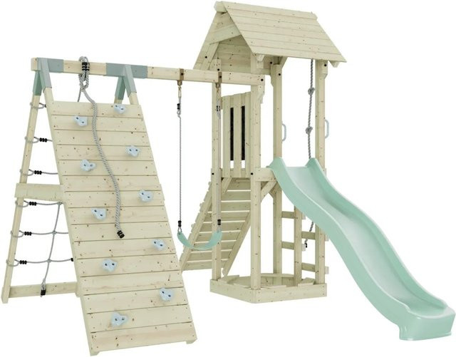 OutdoorToys Spielturm Trondheim mit Kinderschaukel in Mintgrün - Bild 1