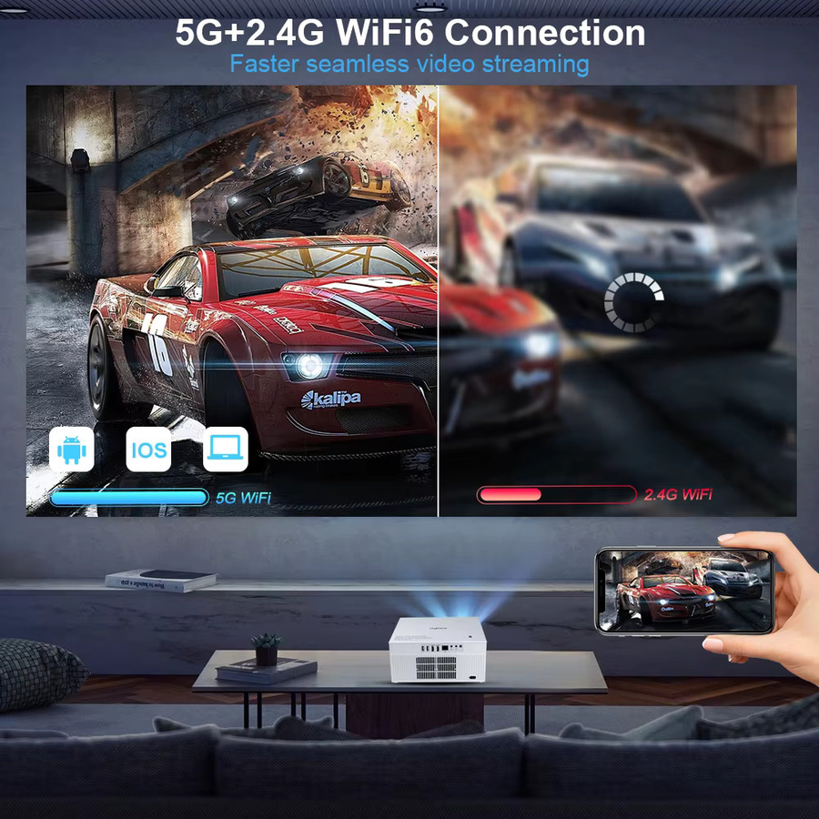 ThundeaL TDA7W Android Beam-Projektor in Weiß mit WiFi und Full HD 1080P für Heimkino und Outdoor-Meetings - Bild 3