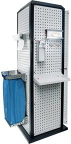 Kappes RasterPlan ToolTower groß Mod 3 stationärer Werkzeugschrank aus Stahl mit Tür in RAL 7035/7016, B: 70,0 cm, T: 70,0 cm, H: 201,5 cm - Bild 1