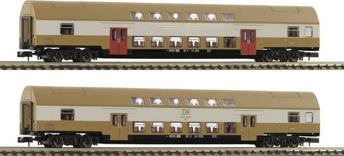 Fleischmann Doppelstockwagen DBmue der DR, 2er-Set, 1:87