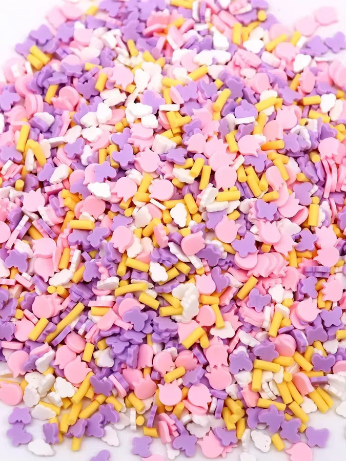 Bunte Blumen aus Polymer Clay für Nail Art, Scrapbooking und Schleim Dekoration, 10g - Bild 2