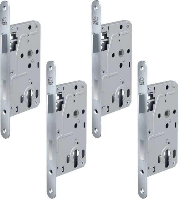 BASI Zimmertürschloss ES 928 PZW Edelstahl Silber 4er Set Rundstulp 20 mm - Bild 1