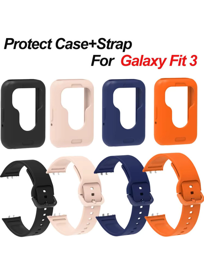 Samsung Silikonarmband für Galaxy Fit 3, Multicolor, mit Schutzhülle - Bild 4