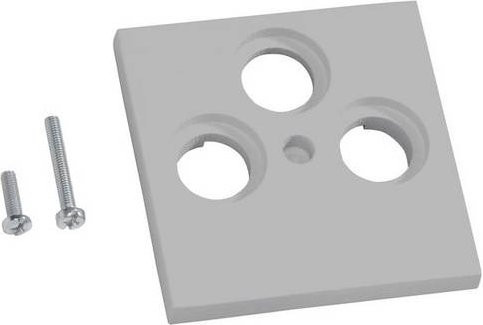 Hager Elektro-Sockelleisten-Zubehör Zentralscheibe für TV/SAT aus Aluminium in Silber oder Weiß - Bild 1