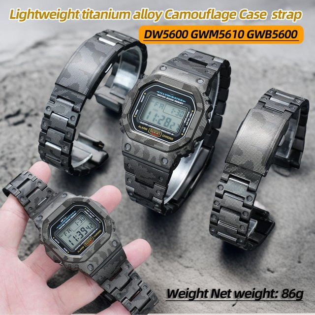 Casio Mod-Kit Titanlegierung, Tarnmuster-Gehäuse und Armband, Unisex - Bild 1
