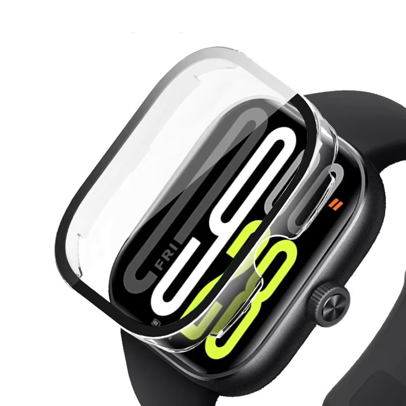 Uhrengehäuse für Xiaomi Redmi Watch 5 Active/5 Lite, PC-Gehäuse, Gehärtetes Glas, Schwarz - Bild 4